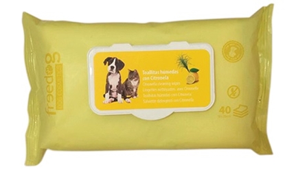 Picture of Freedog Citronella Cleansing Wipes for Dogs & Cats – 40-Pack